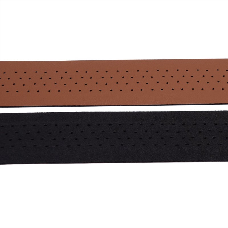 KINGOU Brown Synthetic Leather Road Bike Handlebar Tape Bicycle Bar Tapes - 2PCS Per Set - Image 4